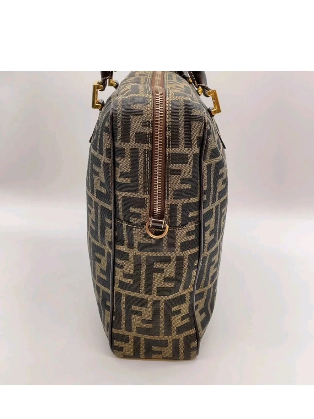 Fendi Brown FF Zucca Canvas Briefcase Tote